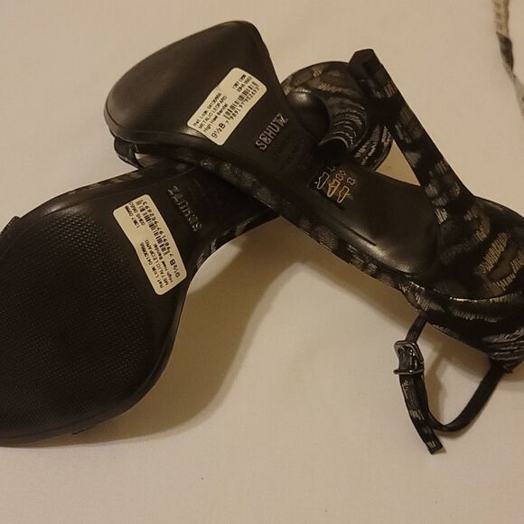 Schutz metallic leopard print heels size 9.5 - Picture 5 of 9